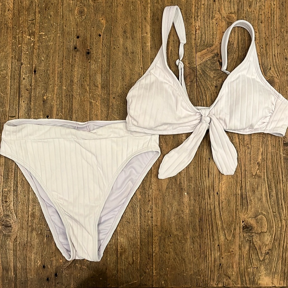 Swimsuit from target. Top size: Medium. Bottom size: Small